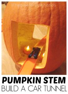 Pumpkin Tunnel Build A Car Tunnel Pumpkin Fall STEM Challenge