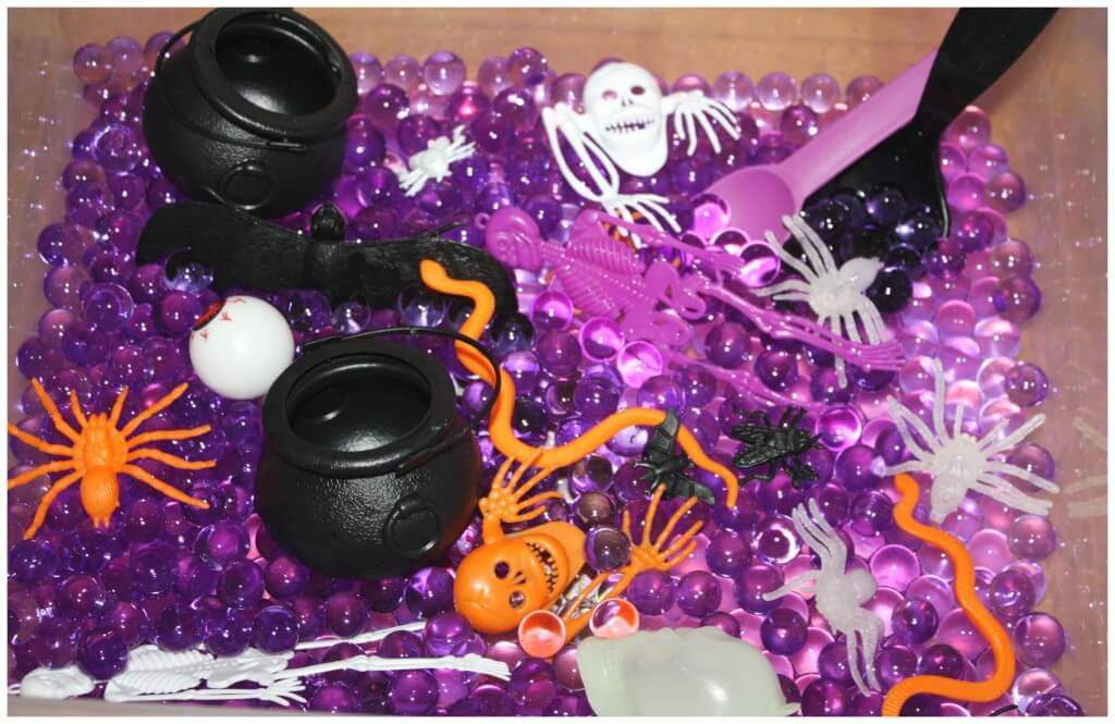 Water Beads Halloween Sensory Bin Theme