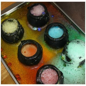 color mixing fizzy pots