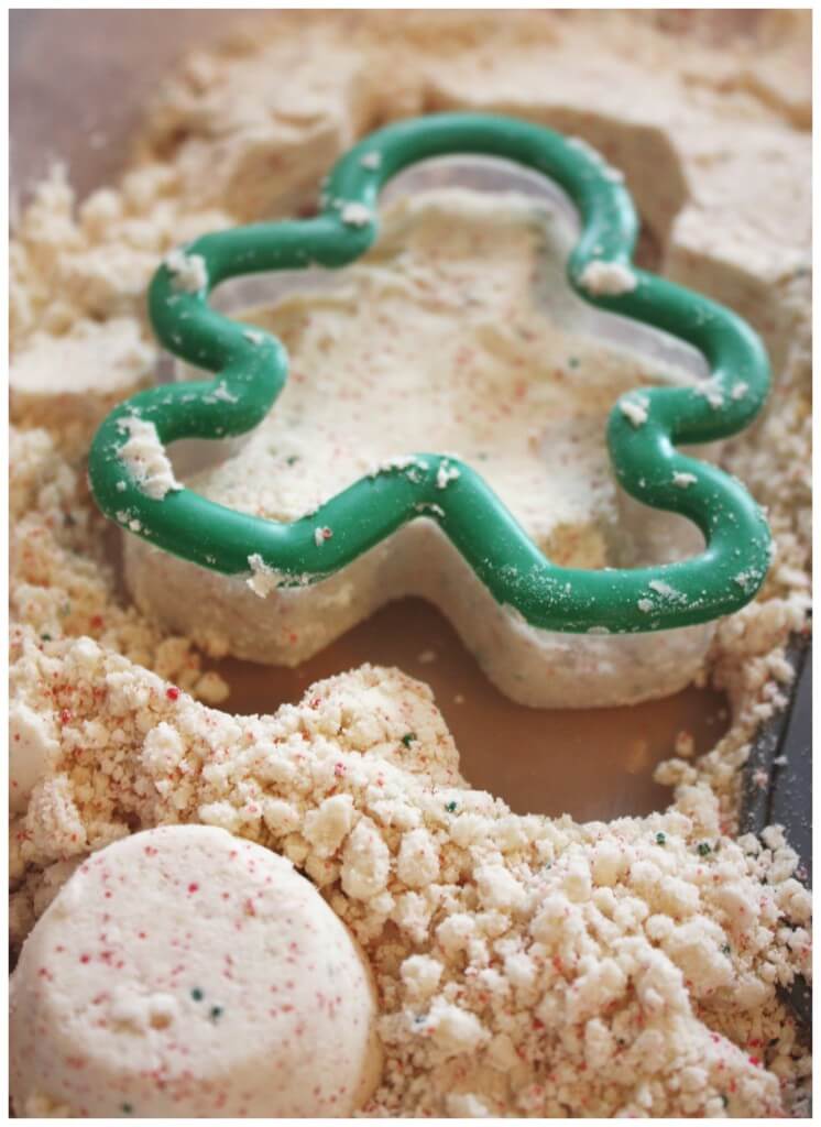 Christmas Cookie Cloud Dough gingerbread men play