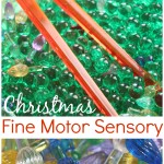 Christmas Fine Motor Sensory Play Water Beads Sensory Bin Mini Lights