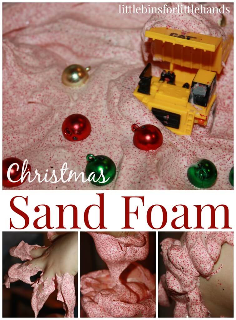Christmas Sand Foam Sensory Play 2 Ingredient Sensory Play