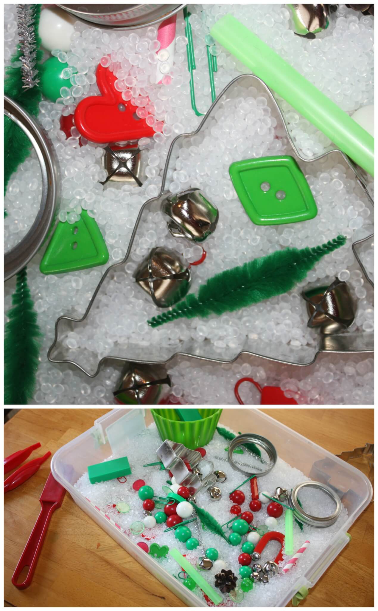 Christmas Magnetic Sensory Bin - Little Bins for Little Hands