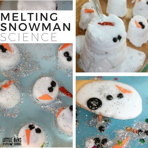 melting snowman science activity for winter