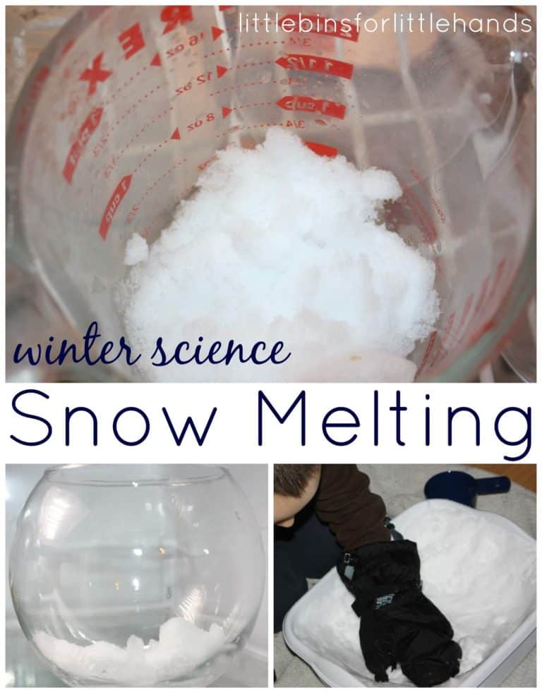 Snow Science Experiment Indoor Snow Melt