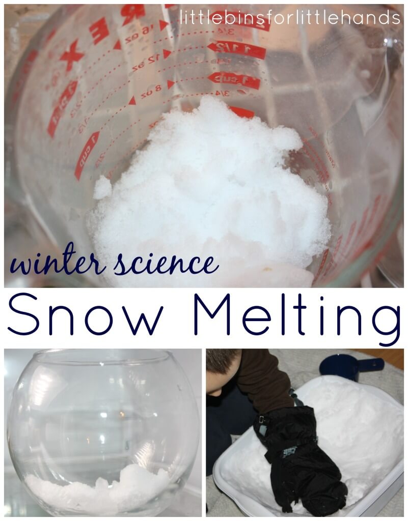 Snow Science Winter Snow Melting Activity Sensory Science Play