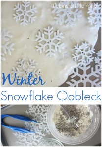 Winter Snowflake Oobleck Sensory Play Winter Science Experiment