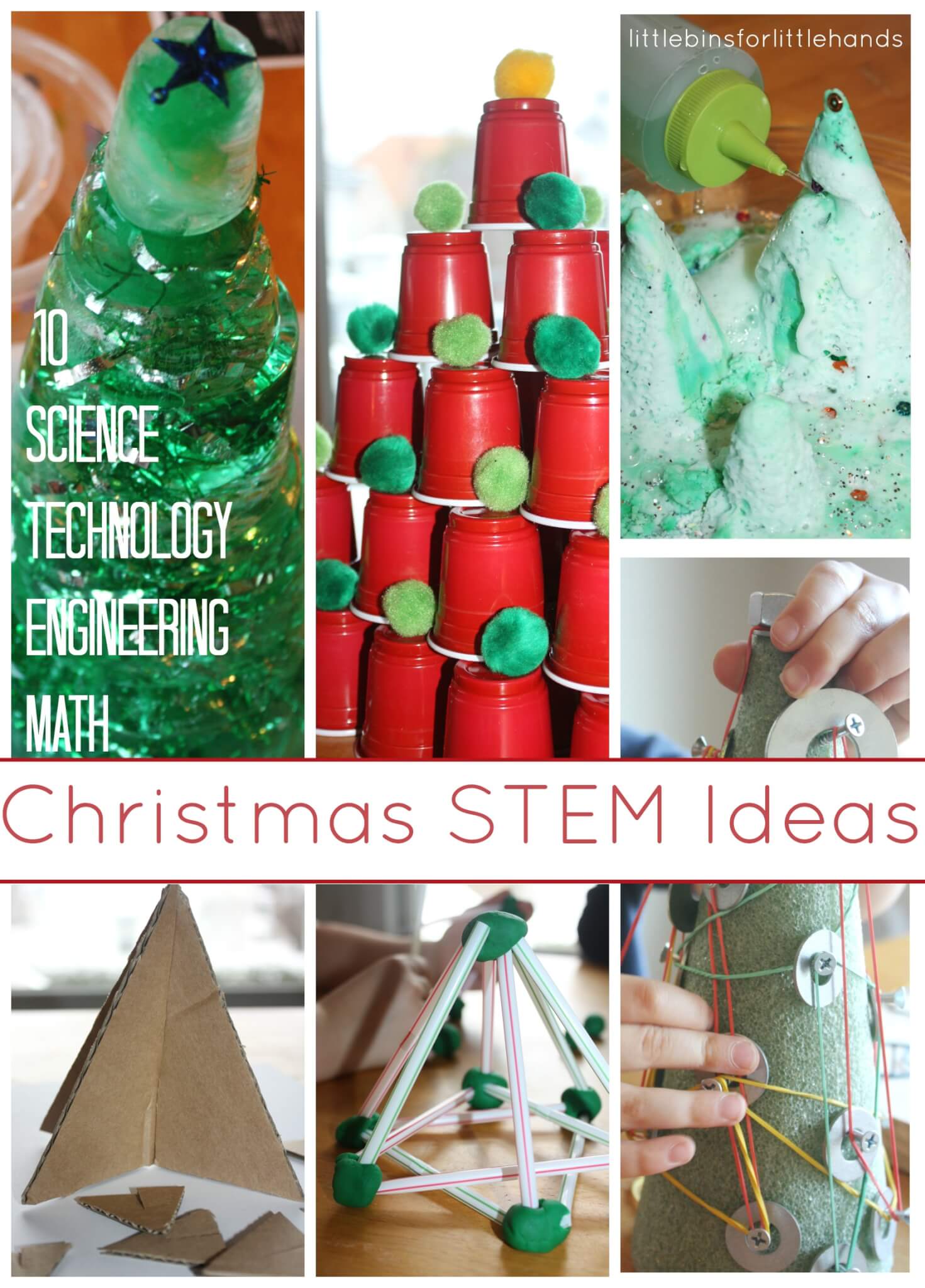 Icy Christmas Tree STEM Engineering Ice Science Winter Project
