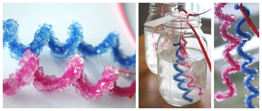 Crystal Icicle Ornaments Borax Water Pipe cleaners