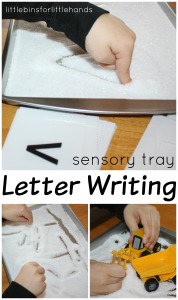 Letter Writing Sensory Tray Activity
