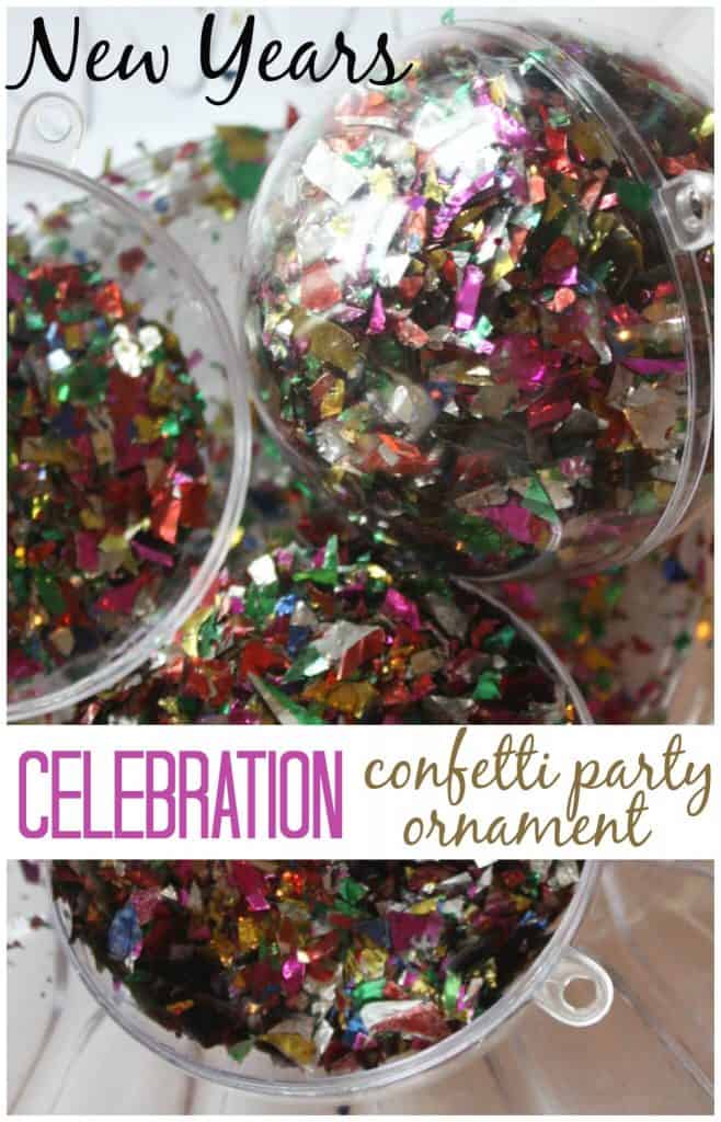 New Years Confetti ornament party Idea