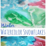 Watercolor Snowflakes Winter painting activity