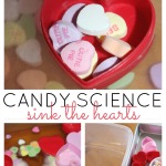 Candy Hearts Science Sink Boat Activity
