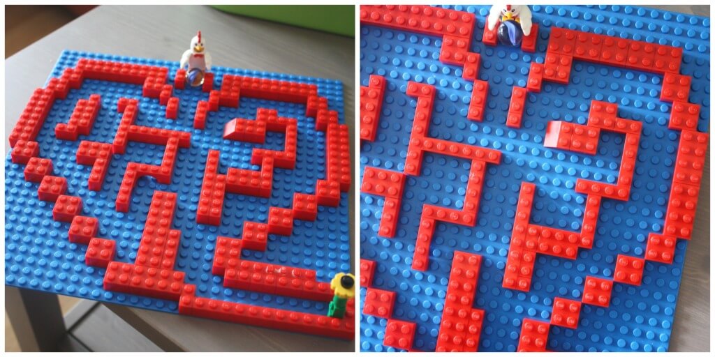 Heart Lego Marble Maze Building Challenge