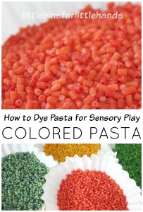 How to Dye Paste for Colored Pasta Sensory Play