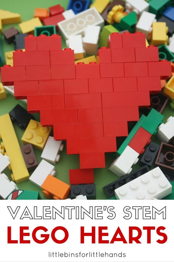 LEGO Hearts STEM Activity Valentine's Day Engineering Project
