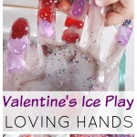 Valentine Frozen Hands Ice Activity Science Sensory Play