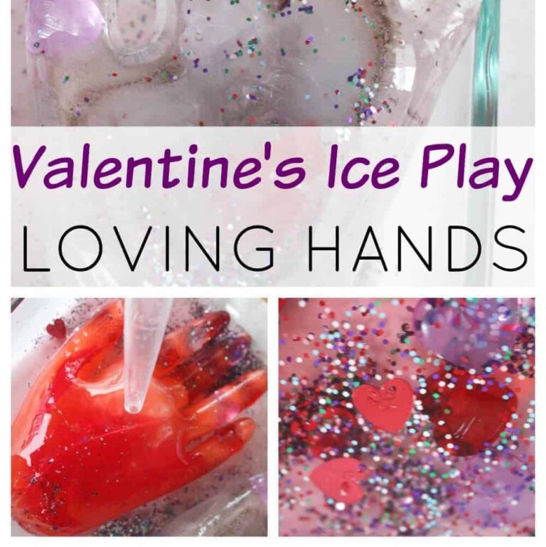 Frozen Valentines Hands Ice Melt Activity