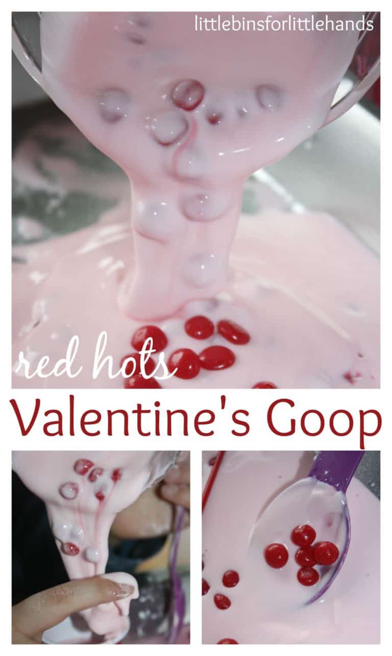 Red Hots Valentines Goop Oobleck Science for Kids