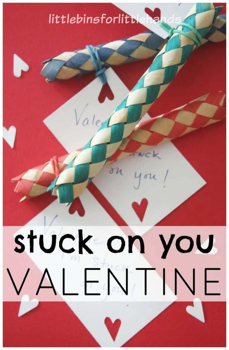 Candy Free Valentine Card for Kids Finger Trap Toy