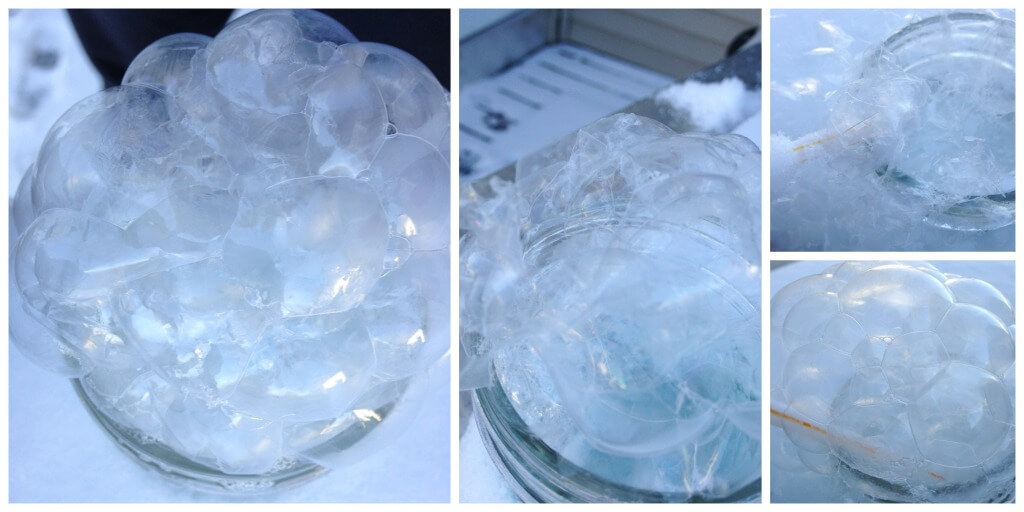 Winter bubble activity freezing bubbles frozen bubbles activity