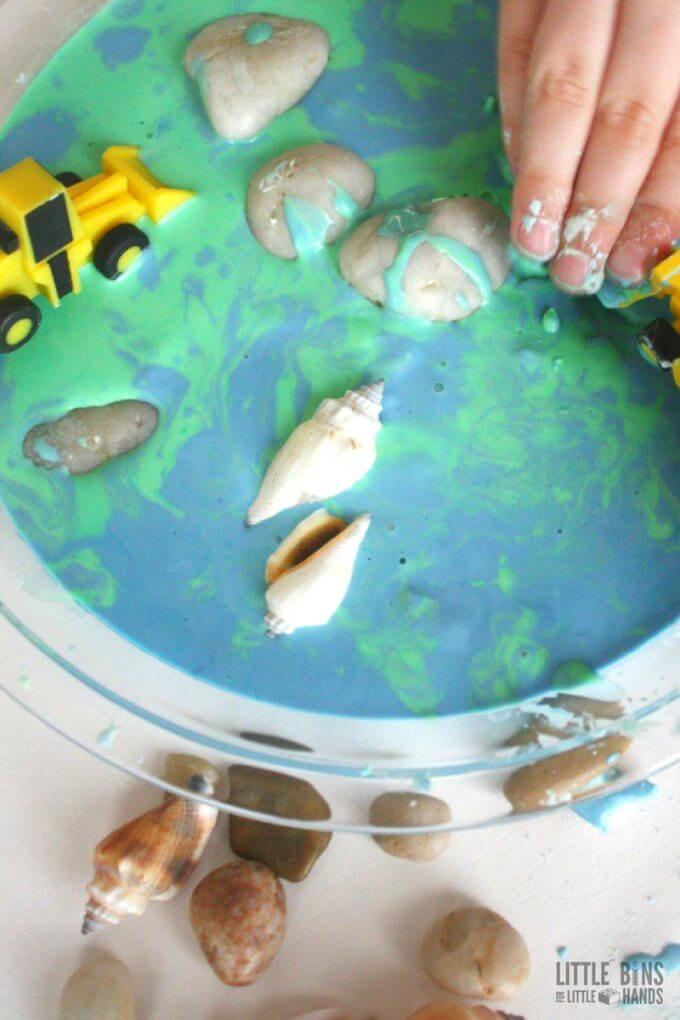 Earth Day oobleck and goop science play activity for Earth Day