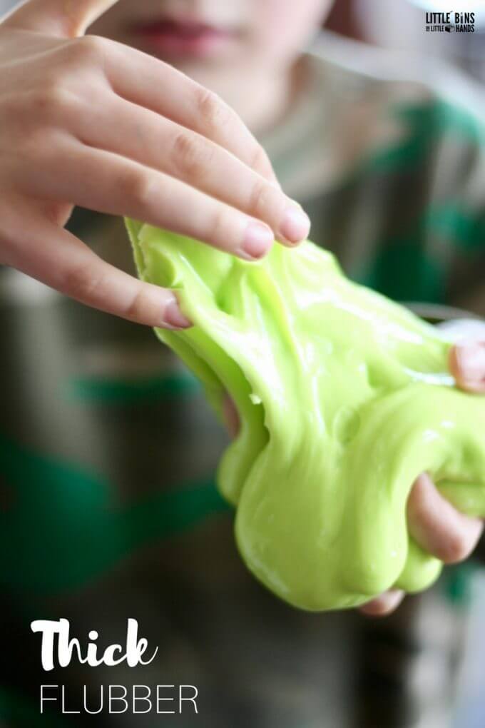 flubber recipe: Our homemade flubber slime recipe is super thick too!