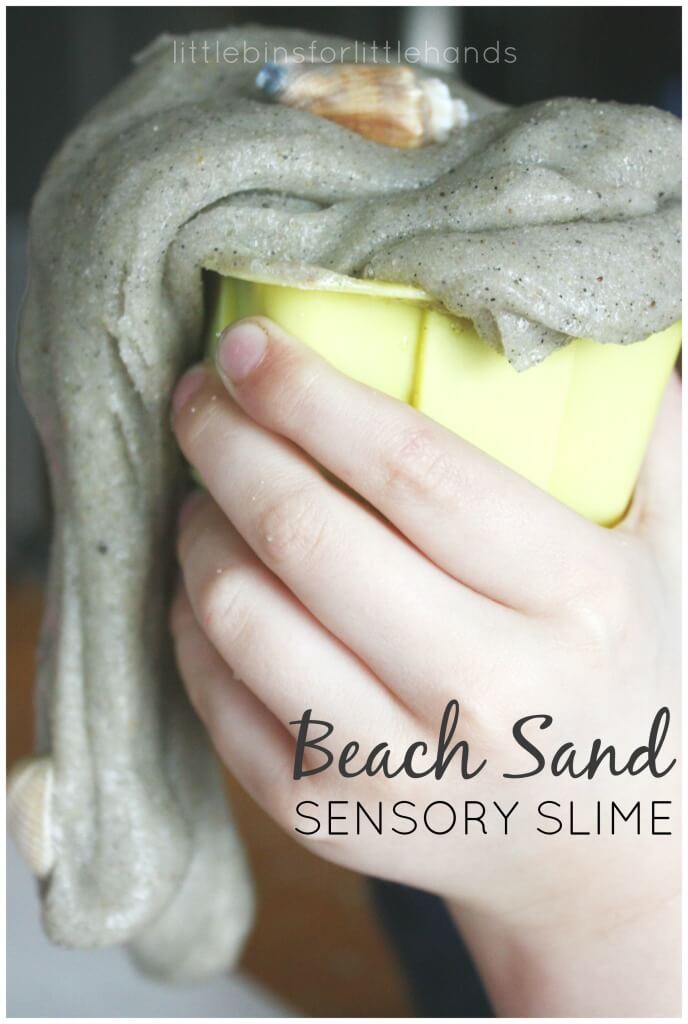 Beach Sand Sensory Slime Science Experiment Sensory Play