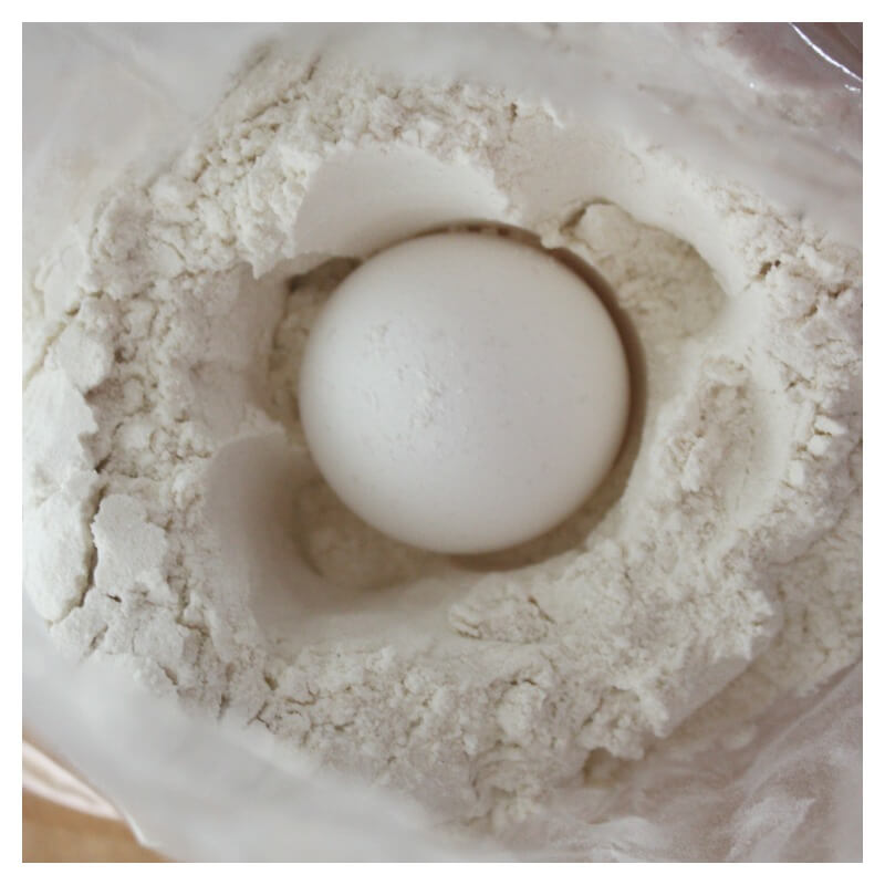 egg drop idea with flour