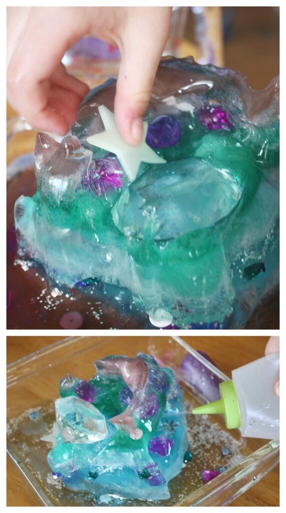 Elsa Frozen Castle Melting Ice Experiment Finding jewels