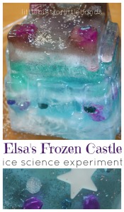 Elsa Frozen Castle Melting Ice Experiment Water Sensory Play