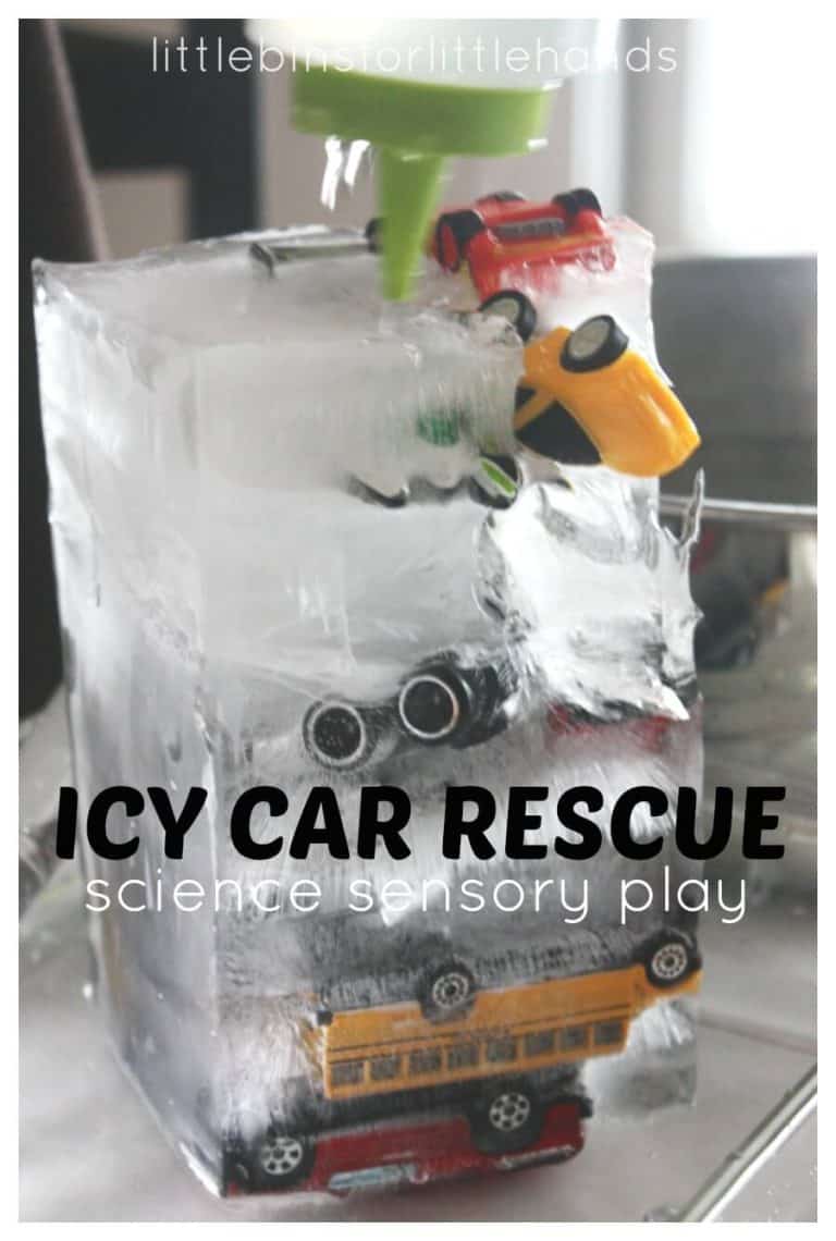 Melting Ice Activity Science Project with Frozen Cars