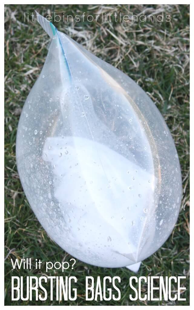 Bursting bags Outdoor Science Experiment for Kids Summer Science and STEM