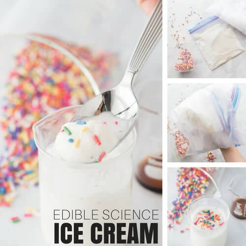 Edible science ice cream in a bag chemistry