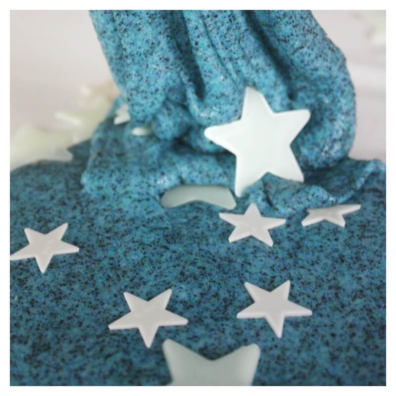 Space Slime with glow in the dark stars