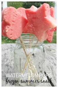 Frozen Easy popsicle idea for a Summer Watermelon Pops Healthy Summer