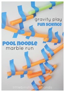 Pool Noodle Marble Run Gravity Activity