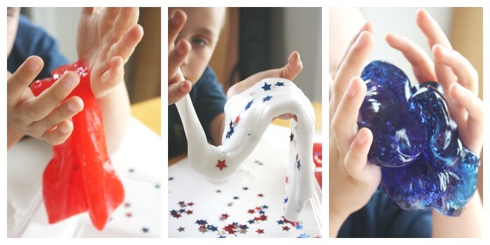 July 4th Slime Tactile Sensory Science Activity STEAM for Kids