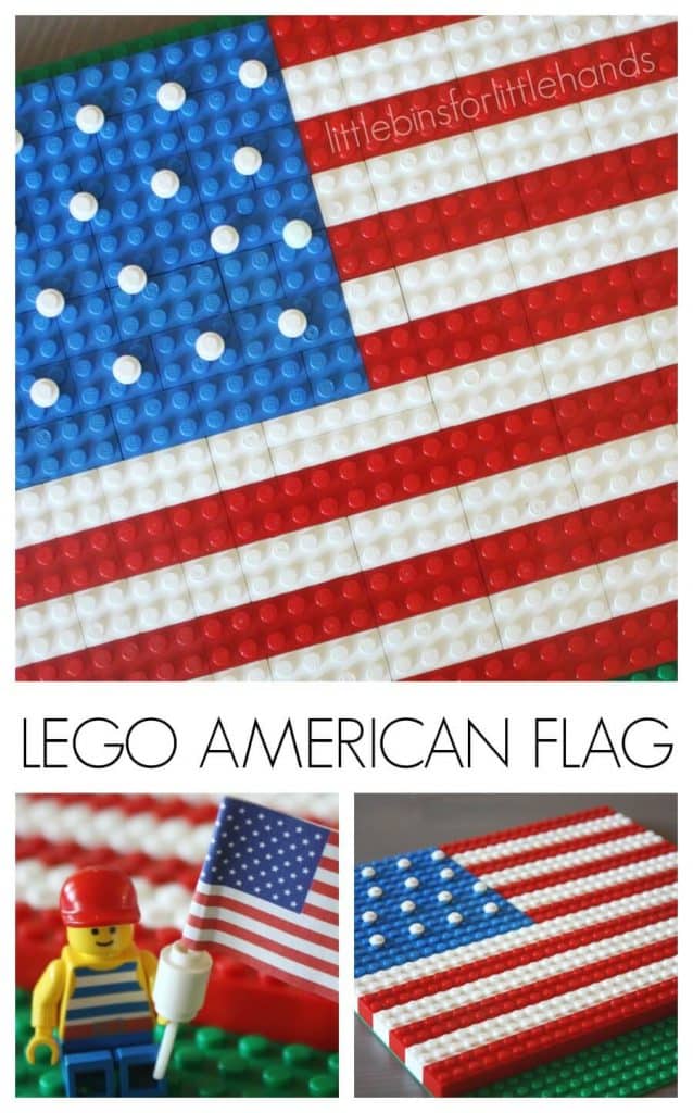 Lego American Flag Activity 4th of July Lego Building Idea