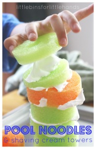 Pool Noodle Shaving Cream Towers