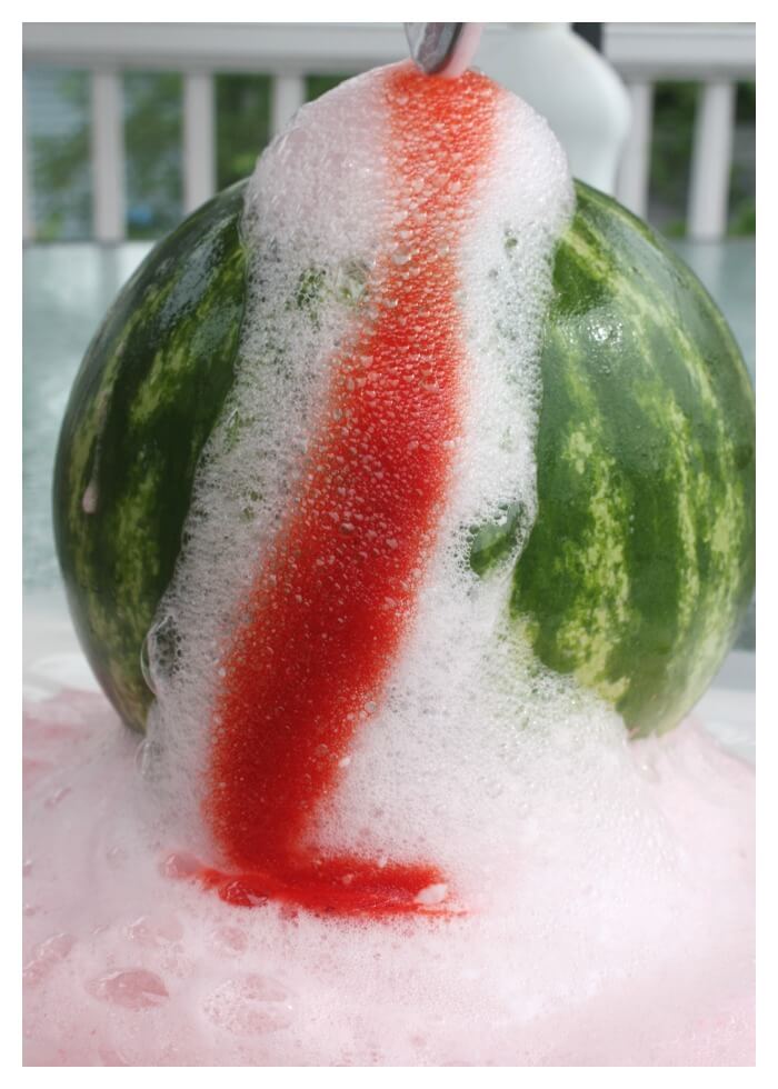 Watermelon Volcano Science Experiment
