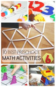 10 Back To School Preschool Math Activities for counting, shapes, and number recognition