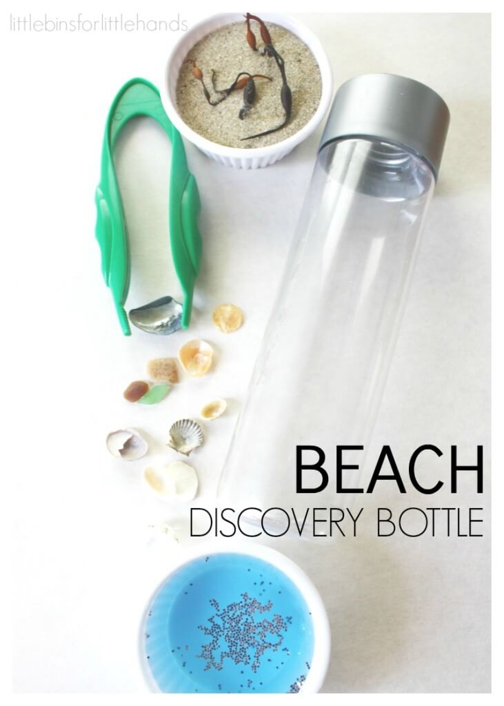 Beach Discovery Bottle Science and Fine Motor Skills Activity