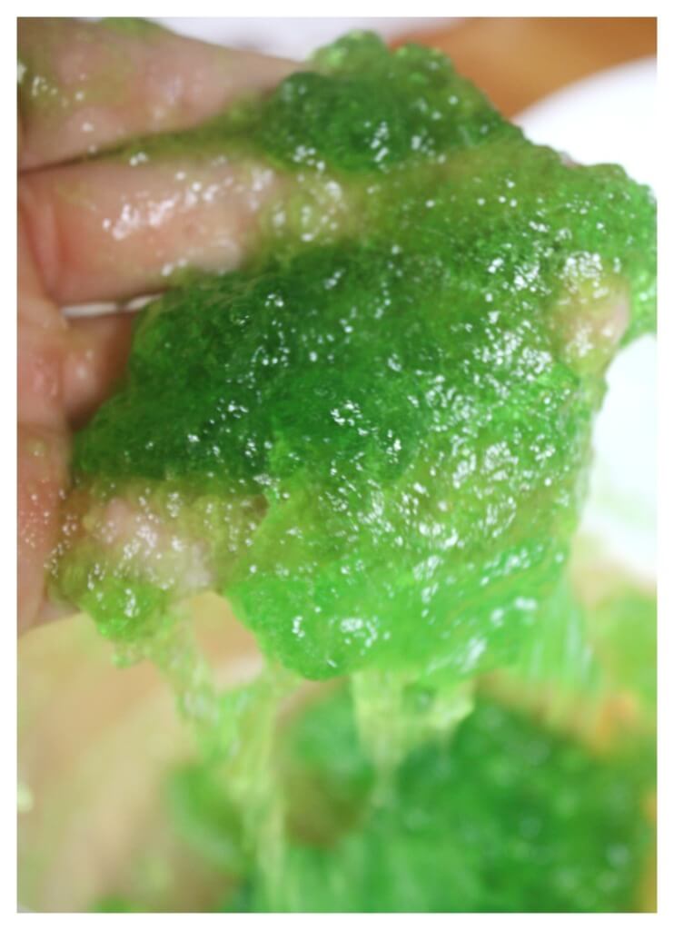 Gelatin slime edible sensory play taste safe slime for kids