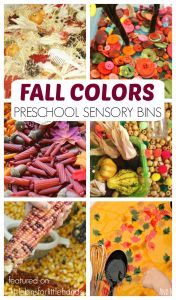 Fall Sensory Bins Preschool Fall Color Activities Sensory Play