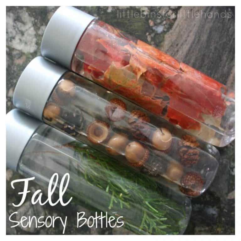 Fall Sensory Bottles for Exploring Nature