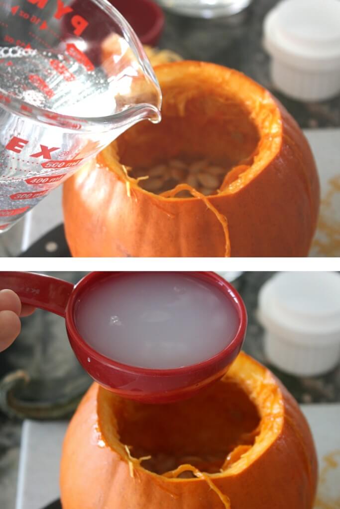 Pumpkin Slime Mixing Ingredients for easy slime recipe
