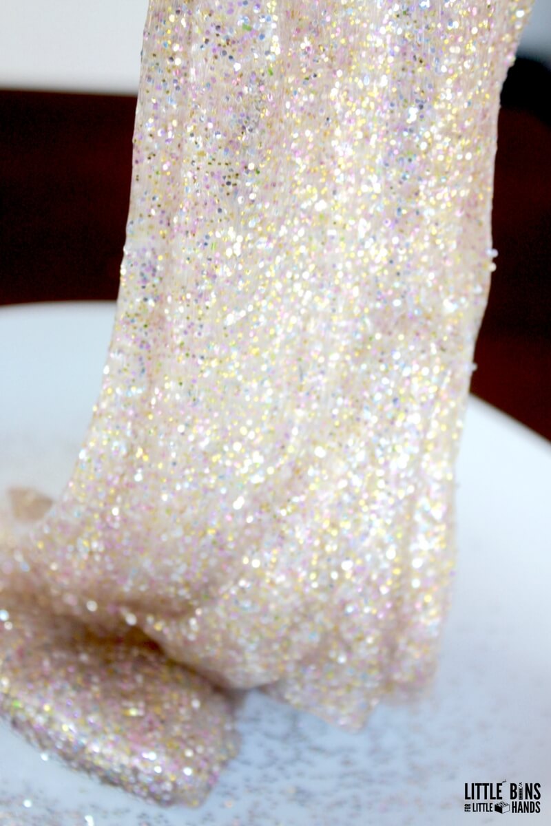 Party slime with glitter slime recipe!