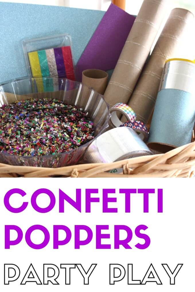 Invitation to make confetti poppers for New Years Eve party