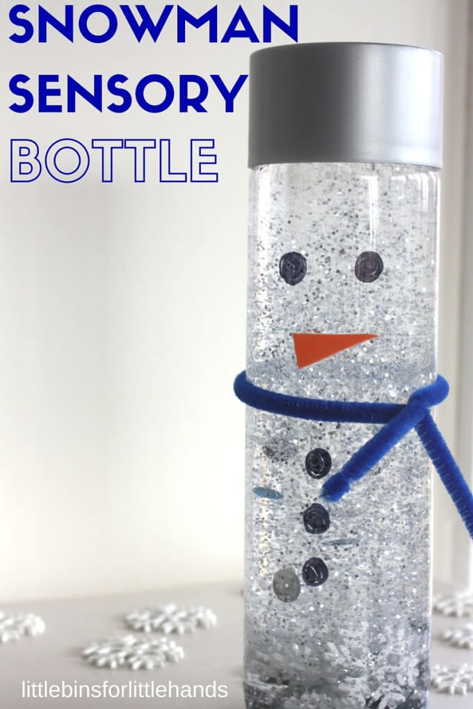 Snowman Sensory Bottle Melting Snowman Winter Activity